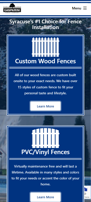 SyracuseFencing.com Web Design Project