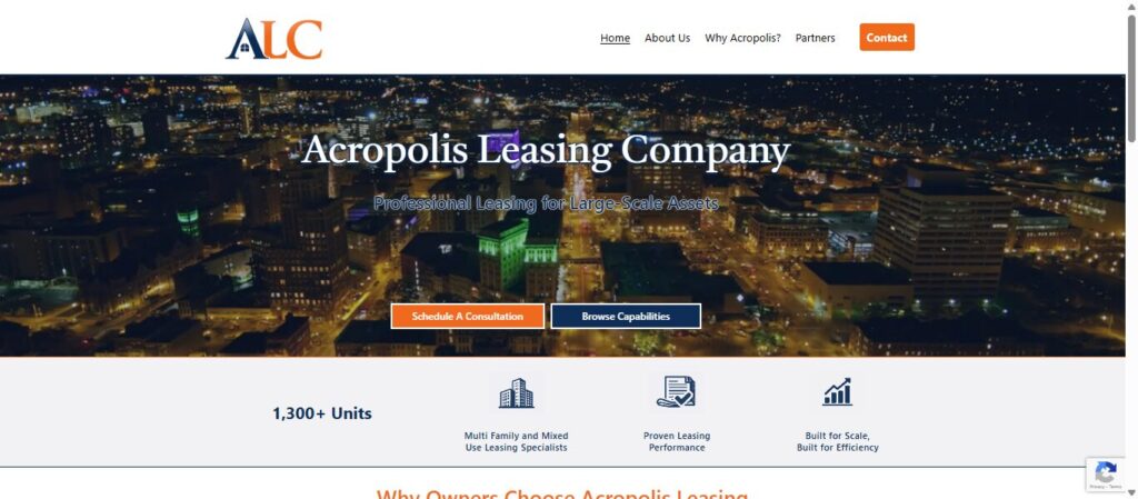 AcropolisLeasing.com Web Design Project
